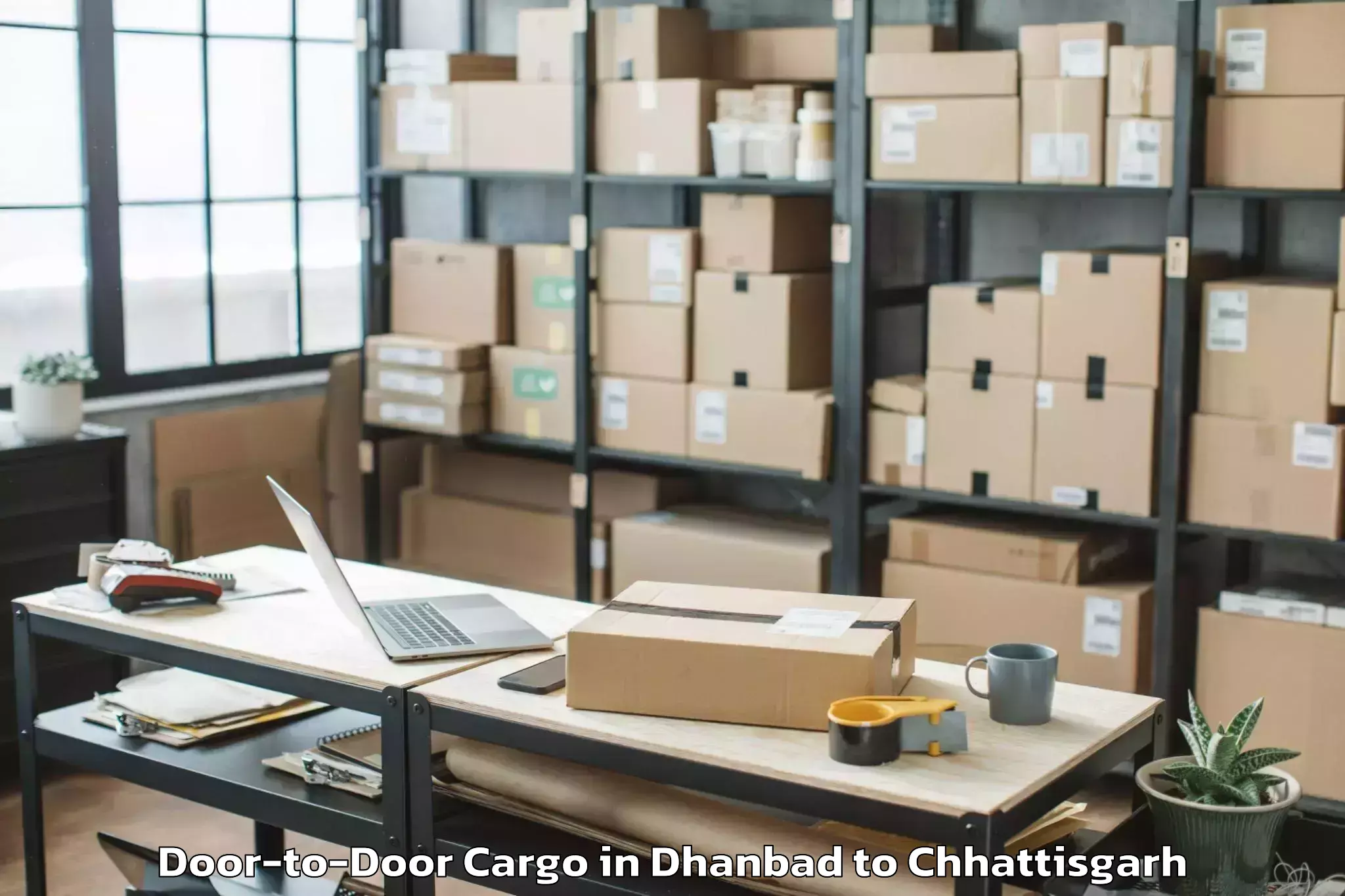 Book Dhanbad to Ramanuj Ganj Door To Door Cargo